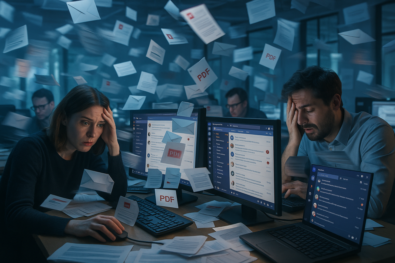 Haoss birojā: e-pasti, versijas un faili, kas kavē darbu