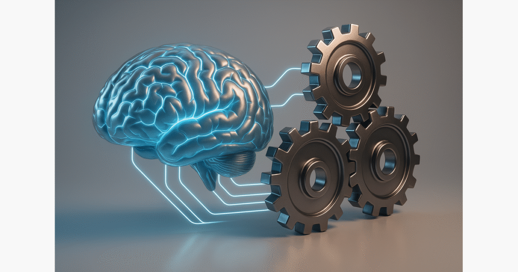 AI ieviešana uzņēmumā ar Copilot – darbinieki strādā ar datoriem modernā birojā