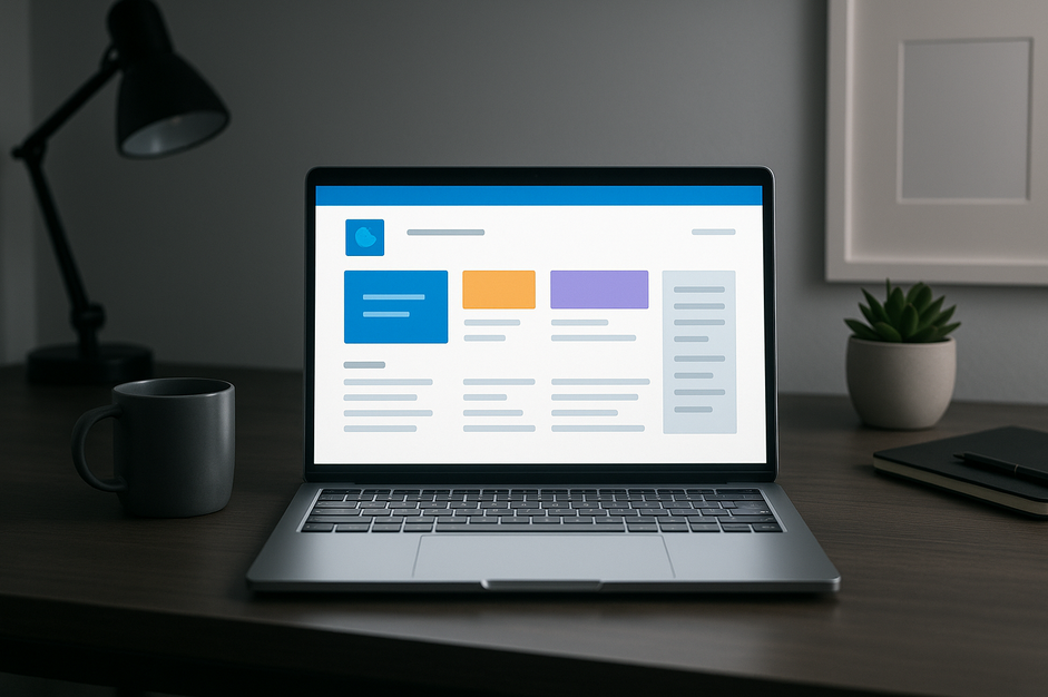 SharePoint mājas lapas pamati — ko uzņēmuma vadītājs redz pirmajā dienā — datu sinhronizācija