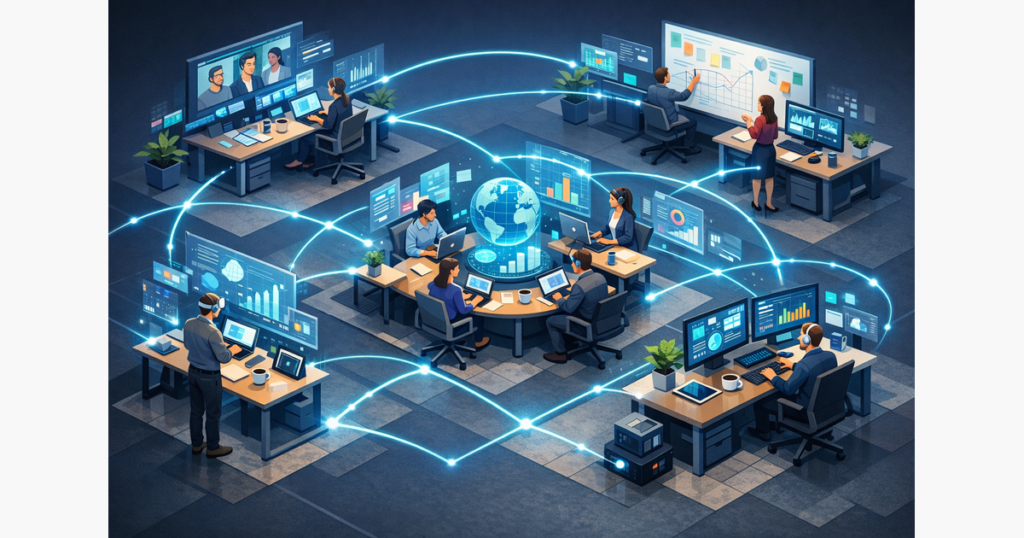 Hibrīddarbs: Hibrīddarbs: 10 Teams funkcijas efektīvam darbam